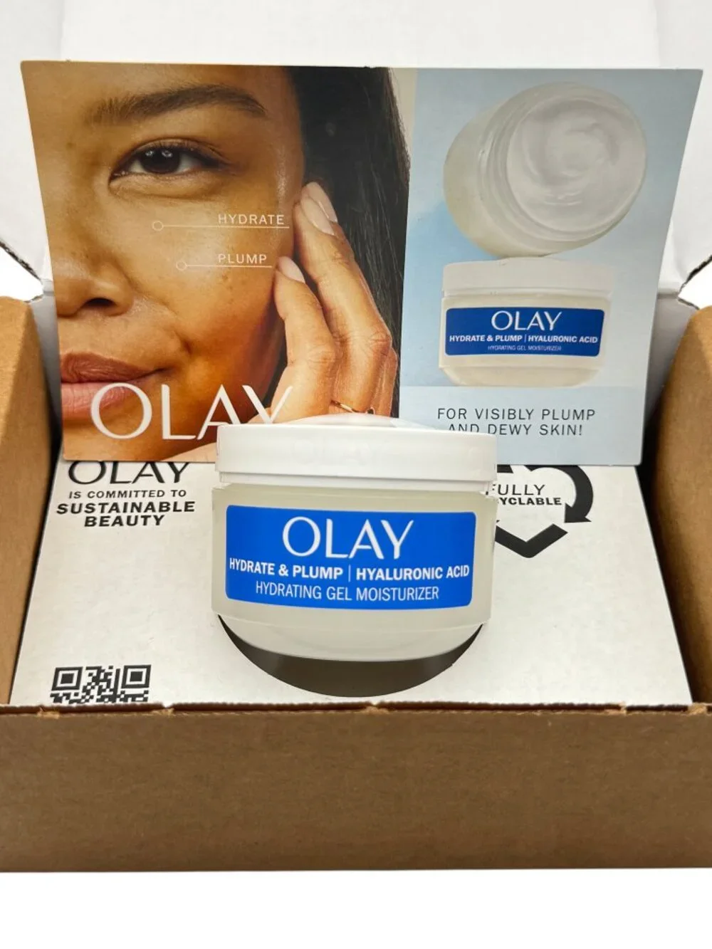 2 Pack Olay Hydrate & Plump Hyaluronic Acid Hydrating Gel Moisturizer 2 oz Each